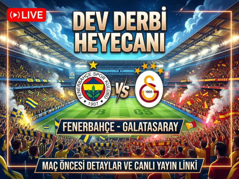 Fenerbahçe Galatasaray Maçı Canlı İzle | Derbi Hangi Kanalda, Saat Kaçta?